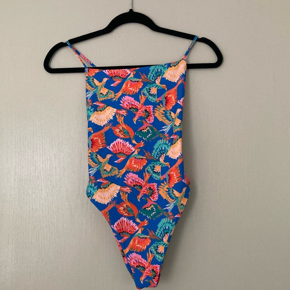 Skatie Tropical Birds One Piece Swimsuit Medium